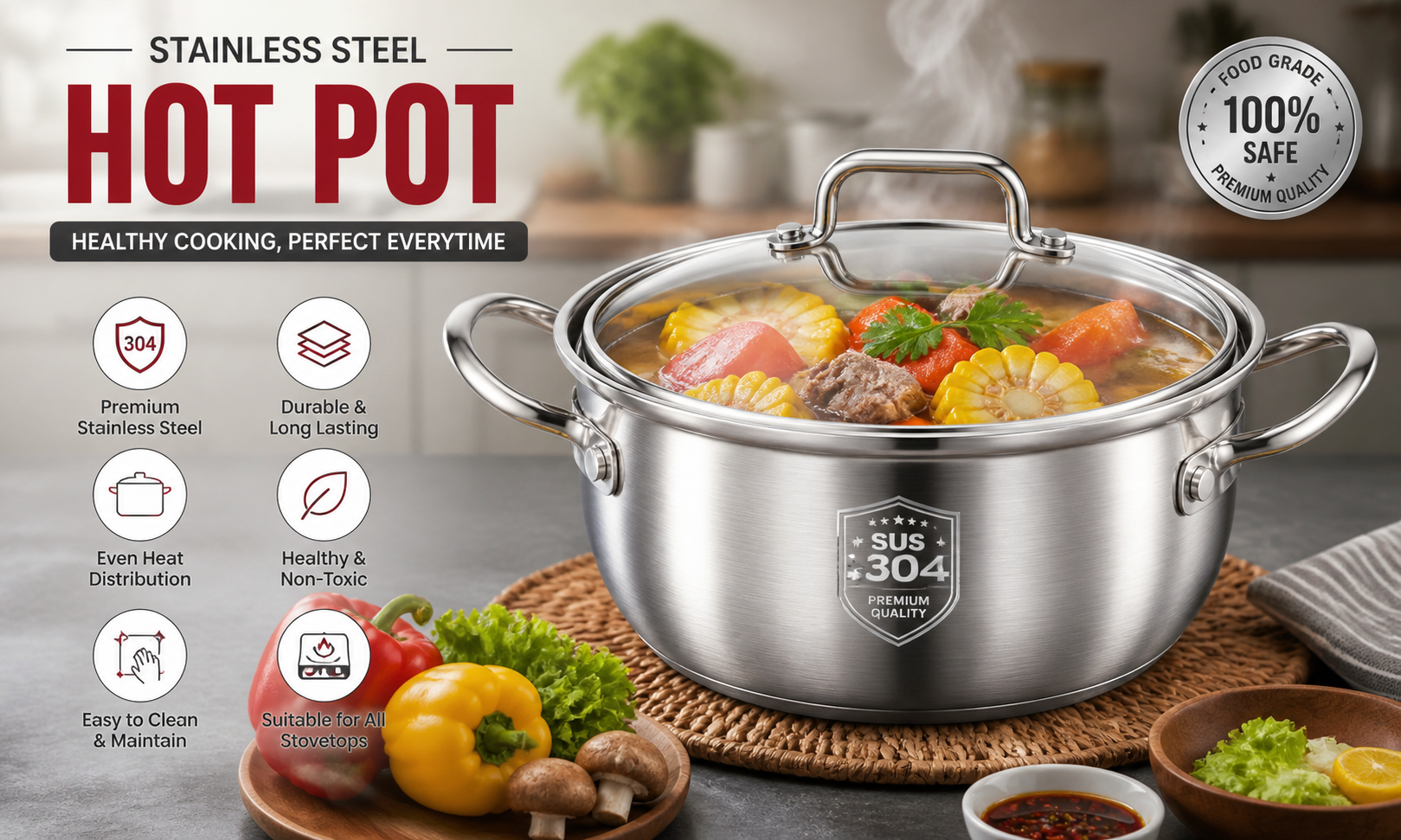 Stainless Steel Hot Pot Manufacturer in Delhi – Durable, Insulated & Affordable Kitchen Solutions