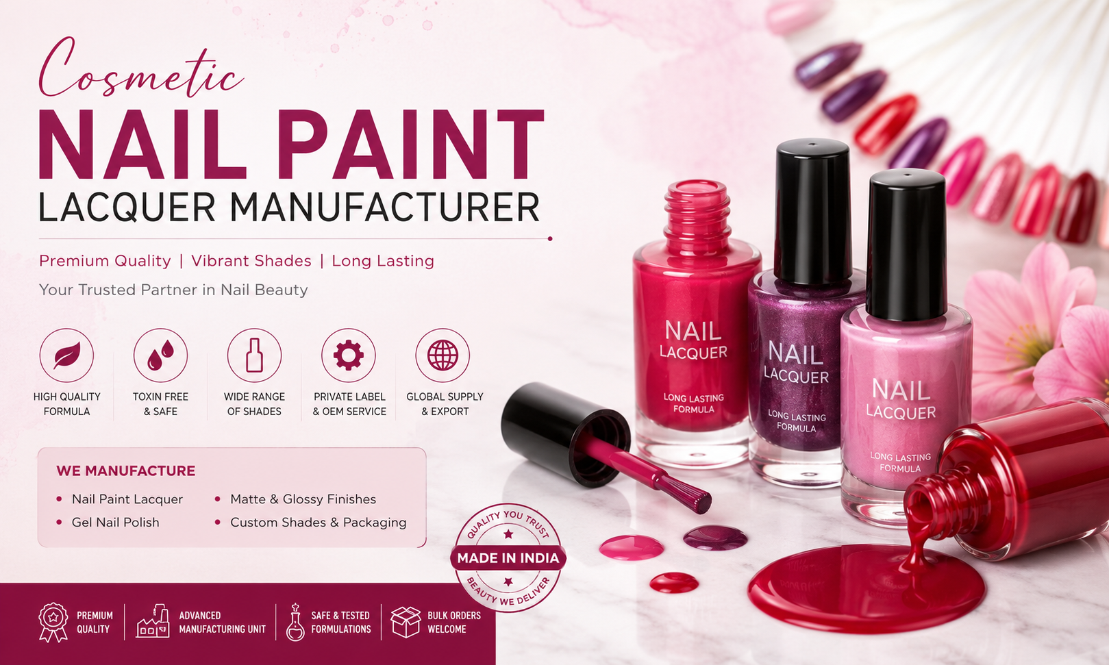How to Choose the Best Cosmetic Nail Paint Lacquer Manufacturer for Quality Cosmetics