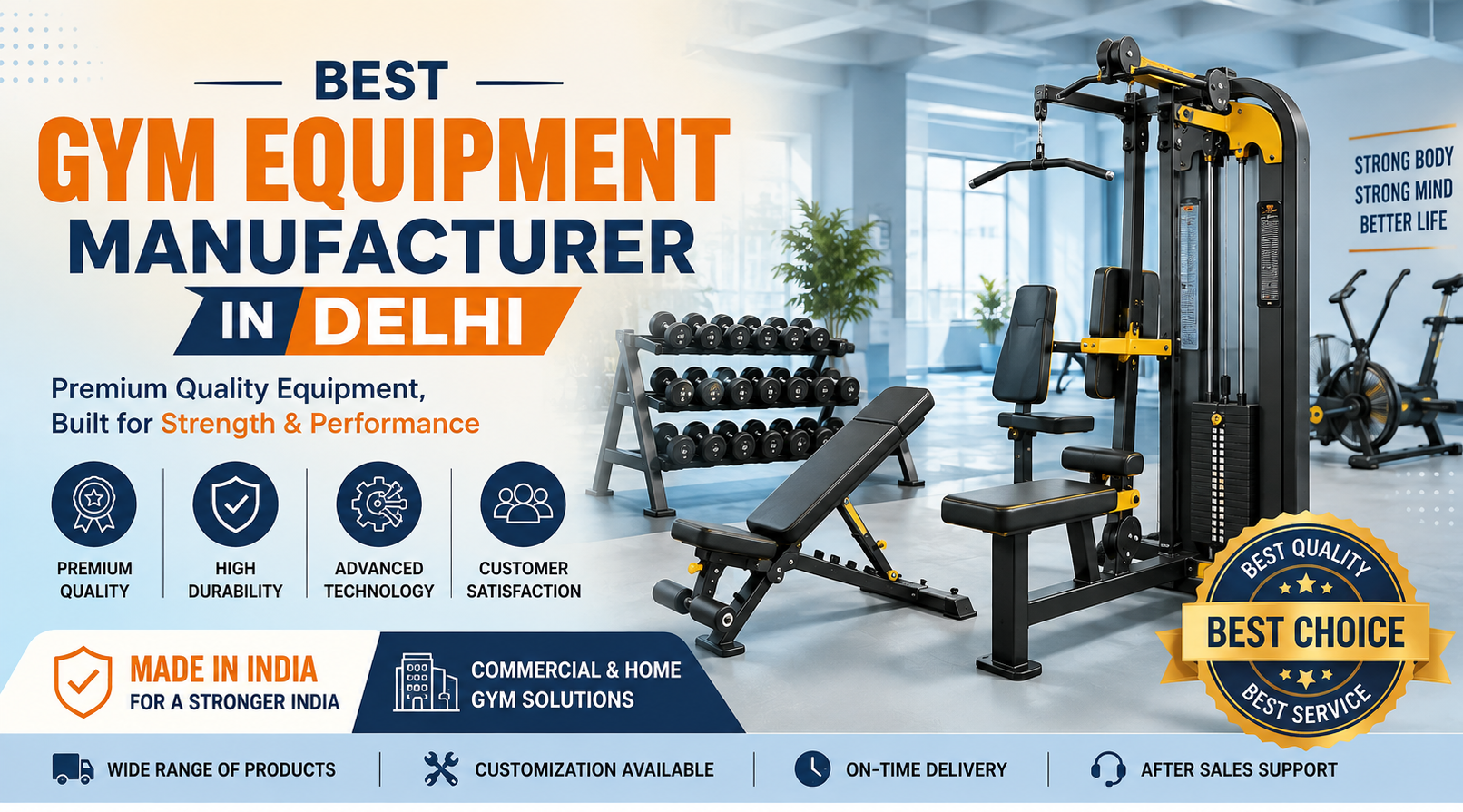 How to Choose the Best Gym Equipment Manufacturer in Delhi: Complete Buyer's Guide
