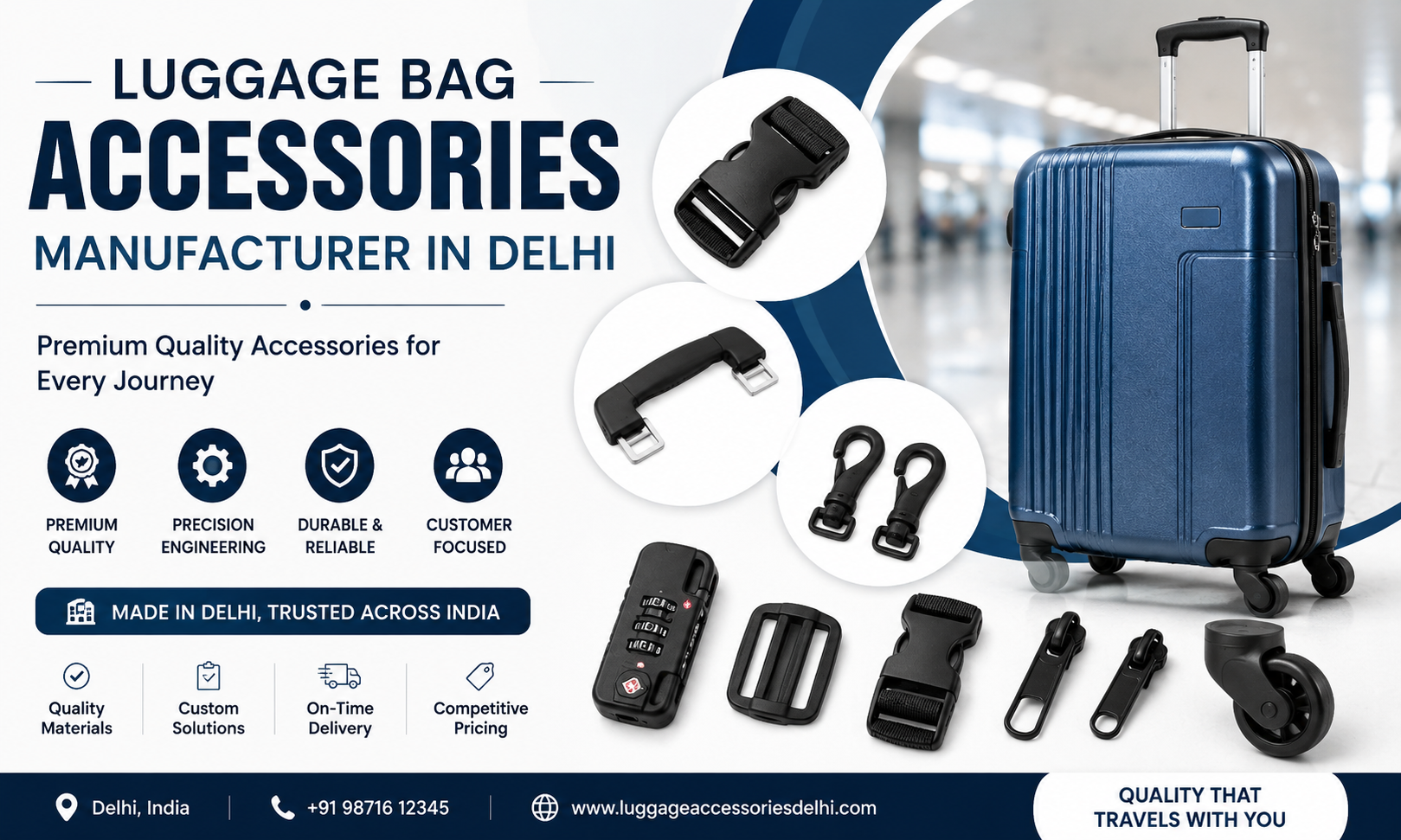 How to Choose the Right Luggage Bag Accessories Manufacturer in Delhi